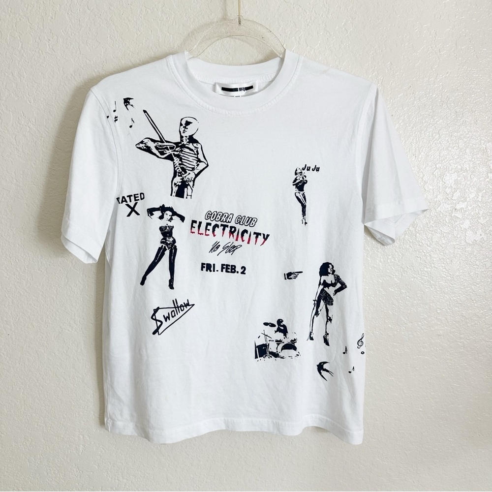 Alexander McQueen MCQ Cobra Club white T-shirt size M - Picture 8 of 8